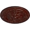 Ekena Millwork Vincent Ceiling Medallion (Fits Canopies up to 6"), Hand-Painted Brushed Mahogany, 26"OD x 3"P CM26VIBMF - alternate 2